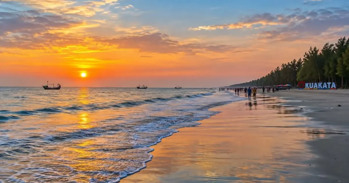 শীতের সকালে কুয়াকাটা সমুদ্রসৈকত